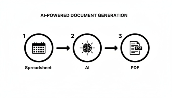automate pdf from complex spreadsheet with ai