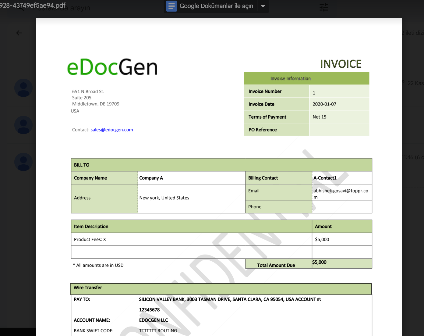 Azure SQL Server PDF file output