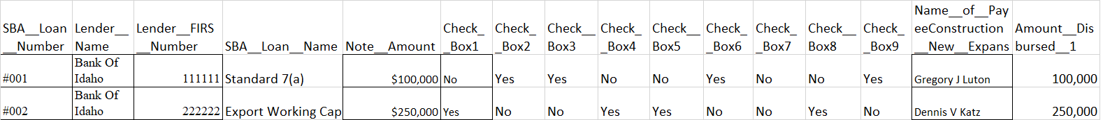 Excel for fillable PDF demo