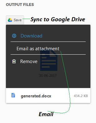 Screenshot showing EDocGen getting started step 2