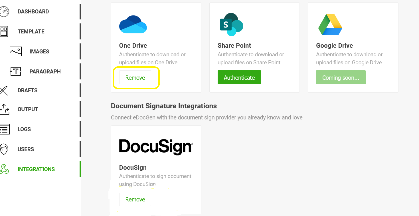 Setup for OneDrive sync