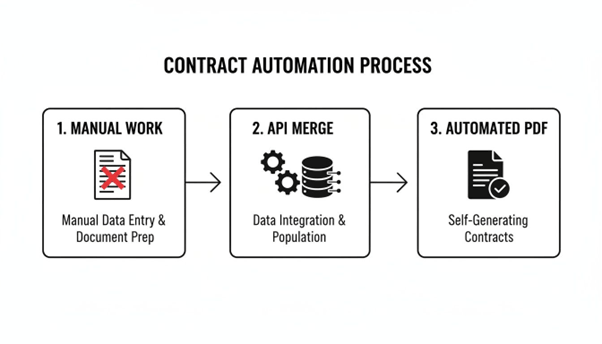 pdf generation api that merges contract templates with data from databases